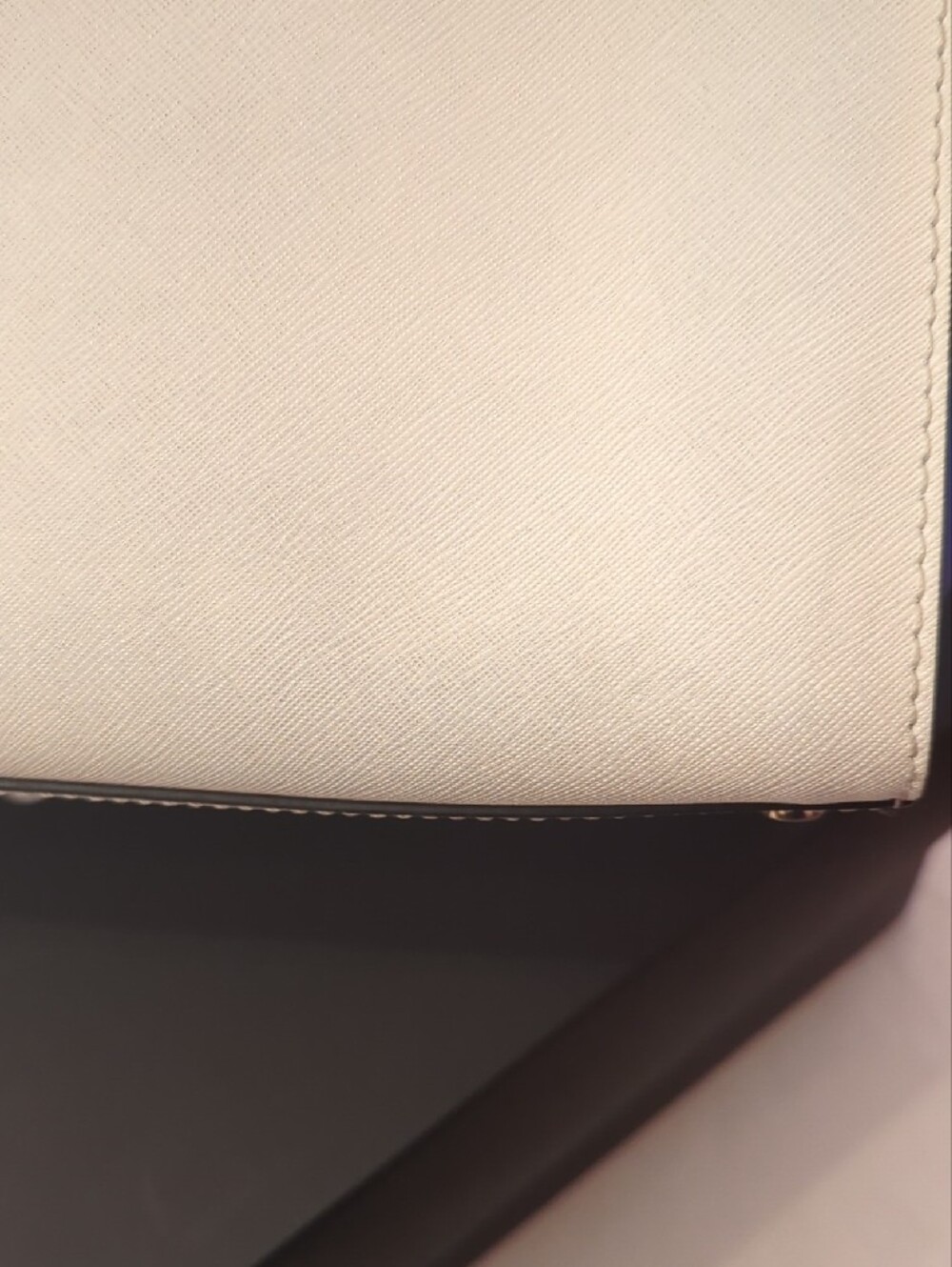 kate spade Tri-Tone Cream and Navy Satchel with Blue Accents - Picture 6 of 7